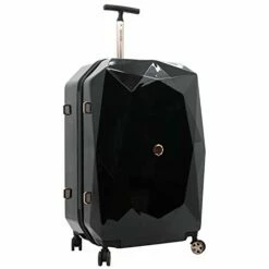 Kensie Women's 3D Gemstone TSA Lock Hardside Spinner Luggage, Black, 20-Inch Carry-On -Luggage Sales Shop 312kBILJOpL