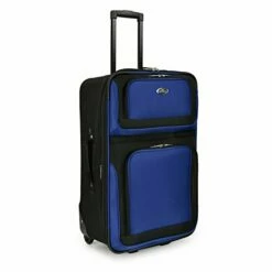 U.S. Traveler New Yorker Lightweight Softside Expandable Travel Rolling Luggage Set, Blue, 4-Piece (15/21/25/29) -Luggage Sales Shop 315XDgQk4KL