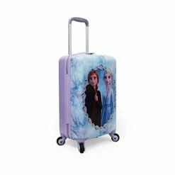 Disney Frozen II Anna Elsa Luggage Hard Side Tween Spinner Rolling Suitcase For Kids Carry-On Travel Trolley - 20 Inch -Luggage Sales Shop 31CMhDIz7SL