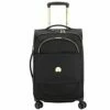DELSEY Paris Montrouge Softside Expandable Luggage With Spinner Wheels, Black, Carry-On 21 Inch