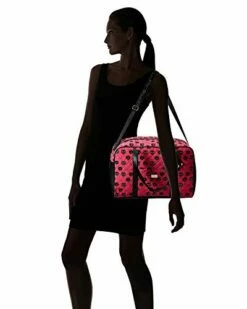 Betsey Johnson Luv CruzIn Cotton Quilted Carry On Weekender Travel Duffel Bag - Black/Blush Cat -Luggage Sales Shop 31E3XEYauSL