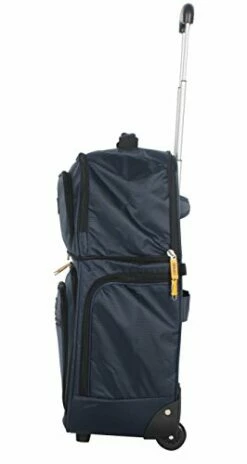 Lucas Convertible Under Seat Carry On Luggage - Expandable 15 Inch Weekender Overnight Business Travel Suitcase - Lightweight 2- Rolling Wheels Bag (Blue) -Luggage Sales Shop 31NTZBtYPLL