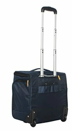 Lucas Convertible Under Seat Carry On Luggage - Expandable 15 Inch Weekender Overnight Business Travel Suitcase - Lightweight 2- Rolling Wheels Bag (Blue) -Luggage Sales Shop 31T0e VB0gL