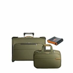 Briggs & Riley Baseline 3-Pc Set- C/O Wheeled Garment Bag, Exp Cabin Bag, Portmantos Tracking