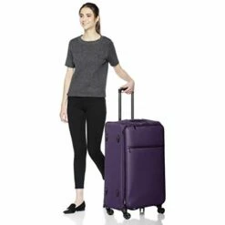 AmazonBasics Belltown Softside Rolling Spinner Suitcase Luggage - 29 Inch, Heather Purple -Luggage Sales Shop 31UlqH4dP1L