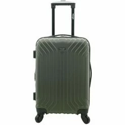Wrangler Auburn Hills Hardside Spinner Luggage, Thyme Green, Carry-On 20-Inch