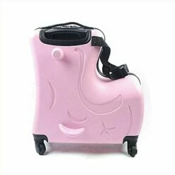 Fetcoi 20" Travel Luggage Rolling Suitcase Ride On Cartoon Luggage ABS+PU Unisex Case Pink -Luggage Sales Shop 31nZT 6ZUmS