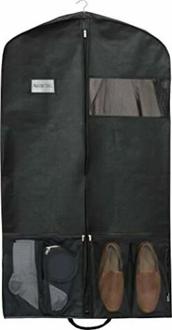 Simple Houseware 43-Inch Heavy Duty Garment Bag W/Pocket For Dresses, Coats