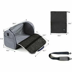 BAGSMART Travel Duffel Bag Large Weekender Bag Carry-on Luggage With Shoe Bag 40L, Grey -Luggage Sales Shop 41 LCCiWISL