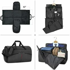 Carry On Garment Bags Convertible Suit Bag With Shoes Compartment Waterproof 2 In 1 Travel Duffle Bag Large Garment Bags Garment Duffle Bag For Men Black 13 Carry On Garment Bags Convertible Suit Bag With Shoes Compartment Waterproof 2 In 1 Travel Duffle Bag Large Garment Bags Garment Duffle Bag For Men Black -Luggage Sales Shop 4105FuxbLOS