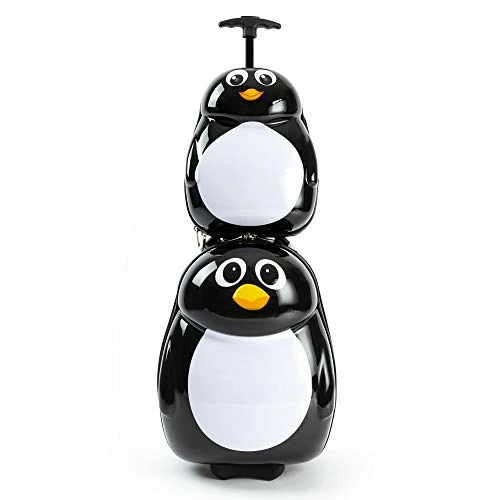 Kiddietotes Kids Carry-on Upright Luggage Suitcase And Backpack Set - Smooth Rolling Wheels - Penguin 3 Kiddietotes Kids Carry-on Upright Luggage Suitcase And Backpack Set - Smooth Rolling Wheels - Penguin