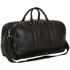 Ben Sherman 20" Travel Duffel Vegan Leather Weekender Carry-On Duffle Luggage/Gym Bag For Men & Women, Brown