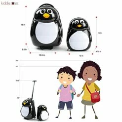 Kiddietotes Kids Carry-on Upright Luggage Suitcase And Backpack Set - Smooth Rolling Wheels - Penguin 15 Kiddietotes Kids Carry-on Upright Luggage Suitcase And Backpack Set - Smooth Rolling Wheels - Penguin -Luggage Sales Shop 413FEX0Lp4L