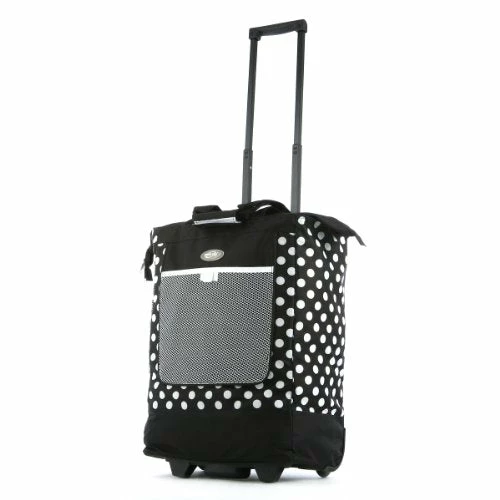 Olympia Luggage Rolling Printed Shopper Tote, Black, One Size 3 Olympia Luggage Rolling Printed Shopper Tote, Black, One Size