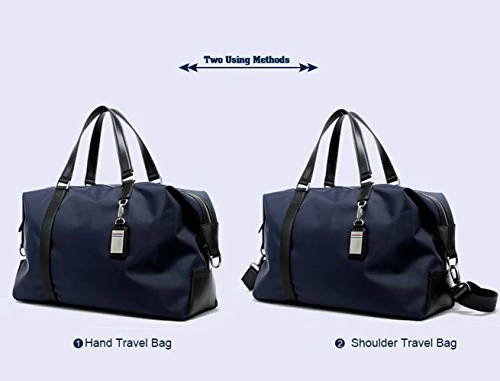 BOPAI-BO | Boston Bag Travel Tote Duffel Bag Carry On Bag Weekender Overnight Bag (Navy) 8 BOPAI-BO | Boston Bag Travel Tote Duffel Bag Carry On Bag Weekender Overnight Bag (Navy) - Image 6