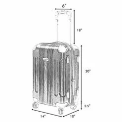 Goplus 20" ABS Carry On Luggage Expandable Hardside Travel Bag Trolley Rolling Suitcase GLOBALWAY (Purple) 19 Goplus 20" ABS Carry On Luggage Expandable Hardside Travel Bag Trolley Rolling Suitcase GLOBALWAY (Purple) -Luggage Sales Shop 414GpBHBHcL