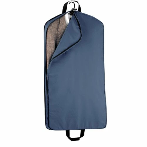 WallyBags Luggage 42" Garment Bag With Pocket, Navy 4 WallyBags Luggage 42" Garment Bag With Pocket, Navy - Image 2
