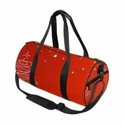 OuLian Duffel Bag Red Christmas Background Women Garment Gym Tote Bag Best Sports Bag For Boys -Luggage Sales Shop 418VGAGOUdL