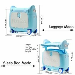 ANIMOR Kids Travel Partner Ride-On Suitcase And Carry-On Luggage, Classic Rolling Luggage (Penguin Blue) -Luggage Sales Shop 418vPzAWqjL