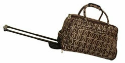 Jenni Chan Links Deluxe Carry-All Rolling Duffel, Brown, One Size -Luggage Sales Shop 41Ap3ka3daL