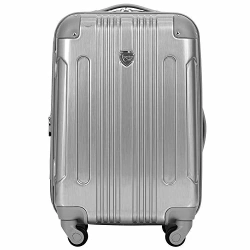 Travelers Club Polaris Hardside Metallic Spinner Luggage, Silver, Carry-On 20-Inch 3 Travelers Club Polaris Hardside Metallic Spinner Luggage, Silver, Carry-On 20-Inch