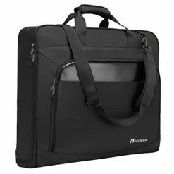 Modoker Suit Luggage Garment Bag With Shoulder Strap, Suit Carry On Bag Hanging Suitcase Black Garment Bags For Men Women Business Travel