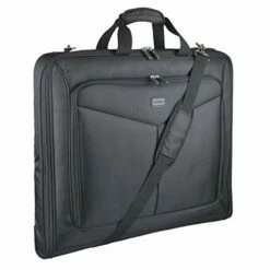 Foldable Carry On Garment Bag Fit 3 Suits, 44-inch Suit Bag For Travel And Business Trips With Shoulder Strap