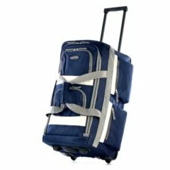 Olympia Luggage 29" 8 Pocket Rolling Duffel Bag, Navy, One Size