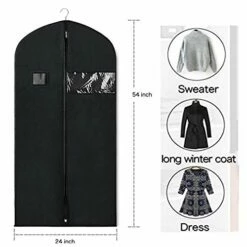 Zilink Garment Bags Suit Bags For Storage And Travel 54 Inches Breathable Dust-Proof Dress Protector Bag With Clear Window For Suit, Dresses, Winter Coat, Pack Of 3 -Luggage Sales Shop 41H9yki3NqL
