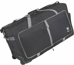 Wheeled Duffle Bag Luggage - 100L Large Rolling Duffel Bag 30 Inch Folding Duffle Bag For Travel - Packable Duffle Bag With Rollers (Black)