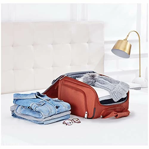 AmazonBasics Underseat Carry-On Rolling Travel Luggage Bag - Purple 5 AmazonBasics Underseat Carry-On Rolling Travel Luggage Bag - Purple - Image 3