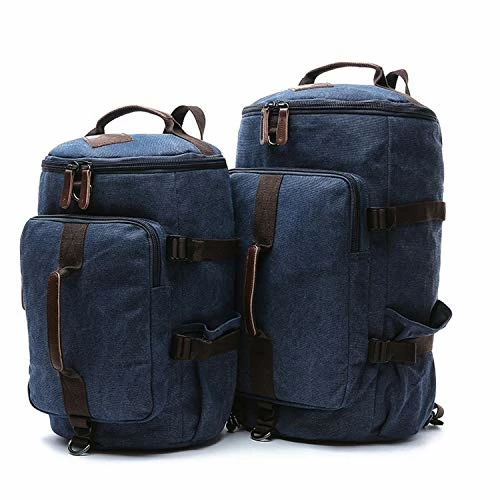 Canvas Men Luggage Bag Carry On Luggage Travel Bags Man Duffel Weekend Bag Travel Backpack,Blue L 5 Canvas Men Luggage Bag Carry On Luggage Travel Bags Man Duffel Weekend Bag Travel Backpack,Blue L - Image 3