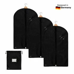 Bruce. 3 X Premium Garment Bag Incl. Shoe Bag | 39.4 X 23.6 Inches | Suit Bags For Travel And Storage | Breathable Bags For Suits, Jackets And Dresses (39.4 X 23.6 Inches - 100 Cm X 60 Cm)