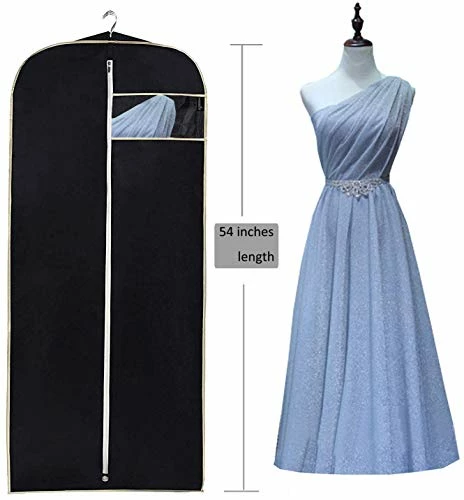 MISSLO Breathable 54" Suit Dress Black Garment Bag Gusseted, 2 Pack 5 MISSLO Breathable 54" Suit Dress Black Garment Bag Gusseted, 2 Pack - Image 3