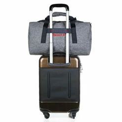 BAGSMART Travel Duffel Bag Large Weekender Bag Carry-on Luggage With Shoe Bag 40L, Grey -Luggage Sales Shop 41KesruI 2BjL