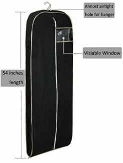 MISSLO Breathable 54" Suit Dress Black Garment Bag Gusseted, 2 Pack 13 MISSLO Breathable 54" Suit Dress Black Garment Bag Gusseted, 2 Pack -Luggage Sales Shop 41LW4PYNtnL