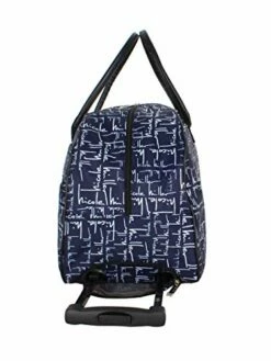 Nicole Miller Wheeled Duffel Carry On Bag (14in, Signature Navy) -Luggage Sales Shop 41NM1YDmY L