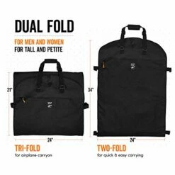 Trifold 66 Inch Women Travel Garment Bag With 7 Pockets | Extra Long Wedding Dress, Formal, Evening, Ball Gown | Hanging, Breathable, Foldable | Full Length Traveling Carry On For Clothes -Luggage Sales Shop 41NhUgSWdRL