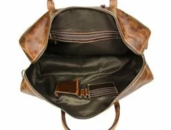 Leather Castle Genuine Vintage Men’s Duffel Sports Gym, Travel, Carry-on Luggage Bag, Light Brown -Luggage Sales Shop 41PF 0p5BL