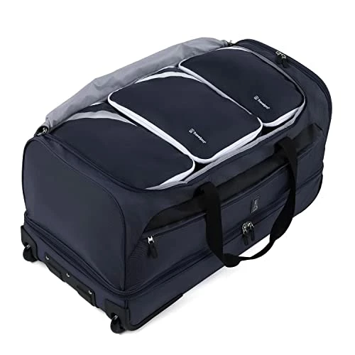 Travelpro Roadtrip 30" Drop-Bottom Wheels Rolling Duffel Bag Luggage 3 Large Packing Cubes Included Men, Women, Navy, Inch 5 Travelpro Roadtrip 30" Drop-Bottom Wheels Rolling Duffel Bag Luggage 3 Large Packing Cubes Included Men, Women, Navy, Inch - Image 3