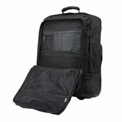 Cabin Max️ - Quebec Hybrid Rolling Backpack With Wheels - Carry On Luggage 22x14x9 Zip Out Backpack Straps - Perfect For Most Major American Airlines (Black) -Luggage Sales Shop 41Qow8ks3HL