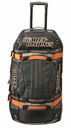 Harley Davidson Harley-Davidson Bar & Shield Logo 22" Carry-On Wheeling Duffel Bag 99415-BLACK -Luggage Sales Shop 41RP0Y1DxZL