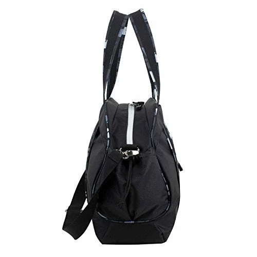 Fuel Sport Carryall Duffel For Gym, Travel Or Weekend Gateway, Black With White Zippers 7 Fuel Sport Carryall Duffel For Gym, Travel Or Weekend Gateway, Black With White Zippers - Image 5