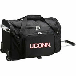 DENCO UCONN Huskies 22 INCH 2-Wheeled Carry-ON Duffel