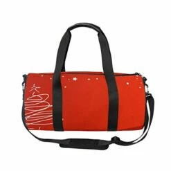 OuLian Duffel Bag Red Christmas Background Women Garment Gym Tote Bag Best Sports Bag For Boys -Luggage Sales Shop 41VG BzijPL