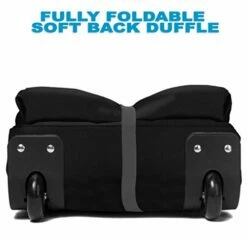 Wheeled Duffle Bag Luggage - 100L Large Rolling Duffel Bag 30 Inch Folding Duffle Bag For Travel - Packable Duffle Bag With Rollers (Black) -Luggage Sales Shop 41VZkqRE5FL