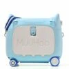 ANIMOR Kids Travel Partner Ride-On Suitcase And Carry-On Luggage, Classic Rolling Luggage (Penguin Blue)