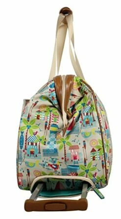 Lily Bloom Luggage Designer Pattern Suitcase Wheeled Duffel Carry On Bag (14in, Beach House) -Luggage Sales Shop 41W7YBRSZlL