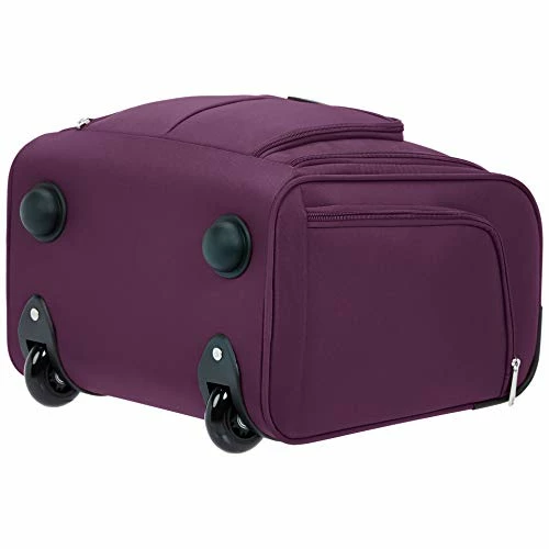 AmazonBasics Underseat Carry-On Rolling Travel Luggage Bag - Purple 7 AmazonBasics Underseat Carry-On Rolling Travel Luggage Bag - Purple - Image 5