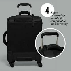Lipault - Original Plume Spinner 55/20 Luggage - Carry-On Rolling Bag For Women - Black -Luggage Sales Shop 41WpyXbkxML